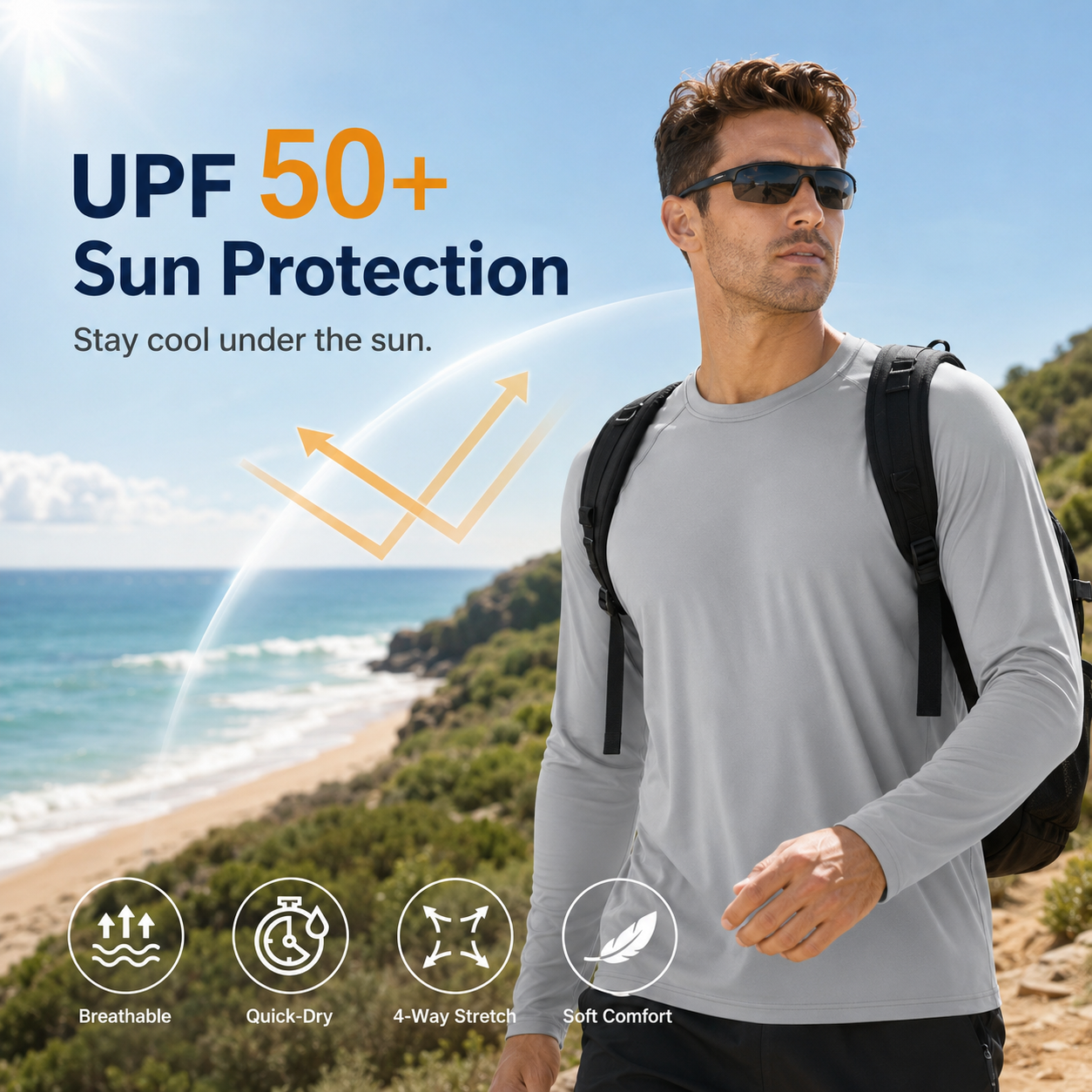 🔥 50K+ Sold | Stay Cool & Protected All Day – UPF 50+ Performance Sun Hoodie