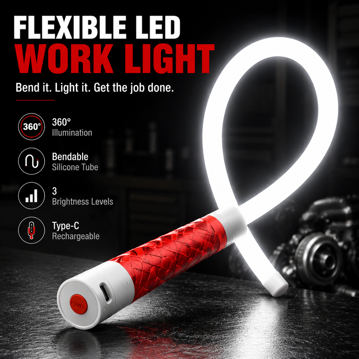 🪄 Bendable Ultra-Bright LED Flashlight Stick🪄