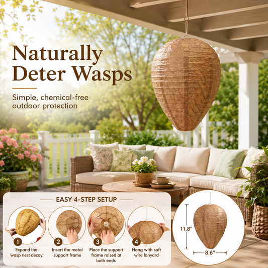 Wasp Nest Decoy 🐝 Natural Outdoor Repellent