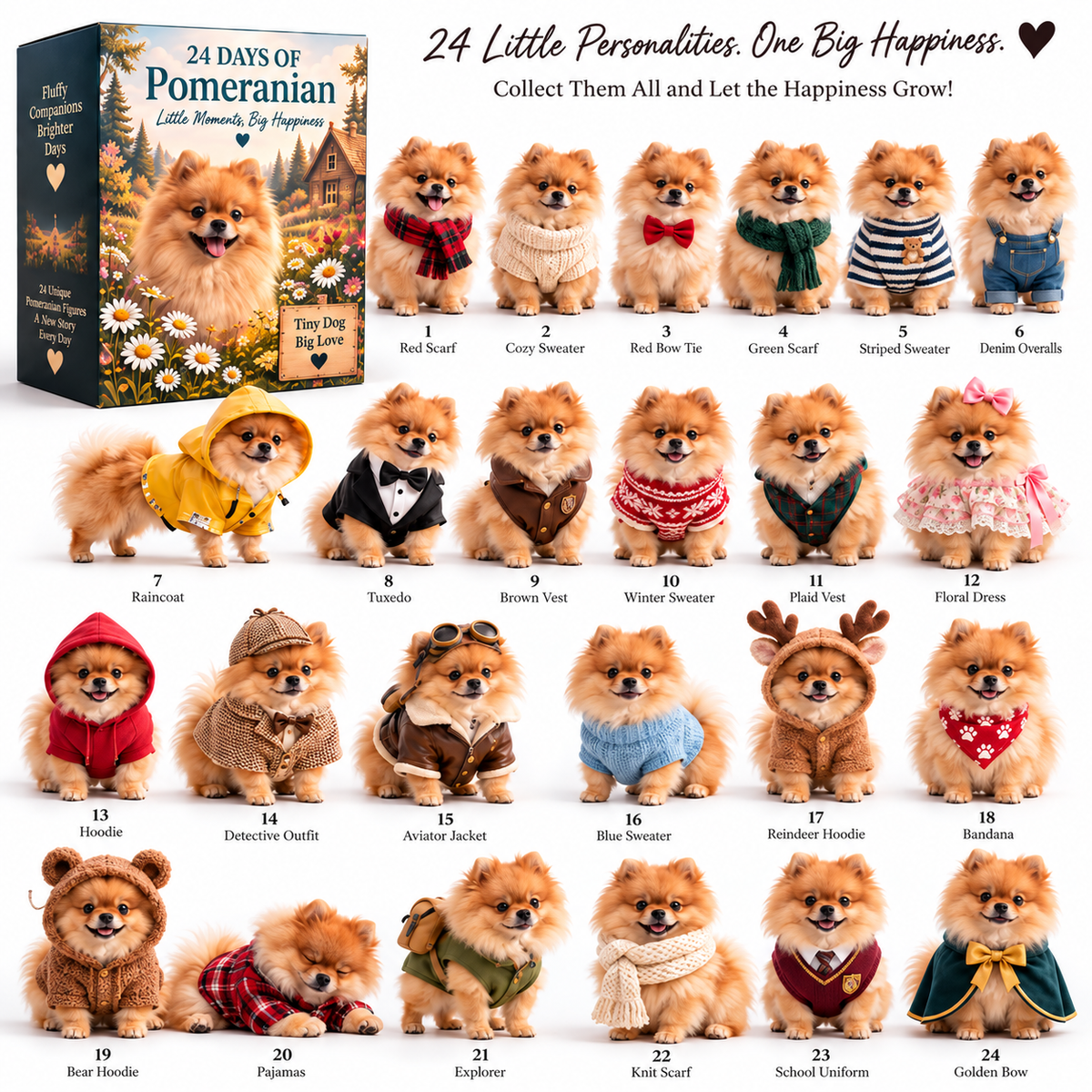 🐾 The Fluffy Pomeranian Crew — 24 Tiny Friends, Endless Cuteness to Collect 🐶