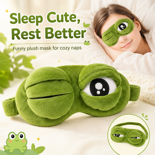 🐸Plush Comfort 3D Sad Frog Sleep Mask