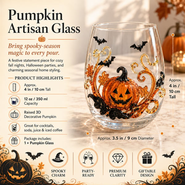 🎃 3D Halloween Glassware Set – Spooky Sips & Party Vibes