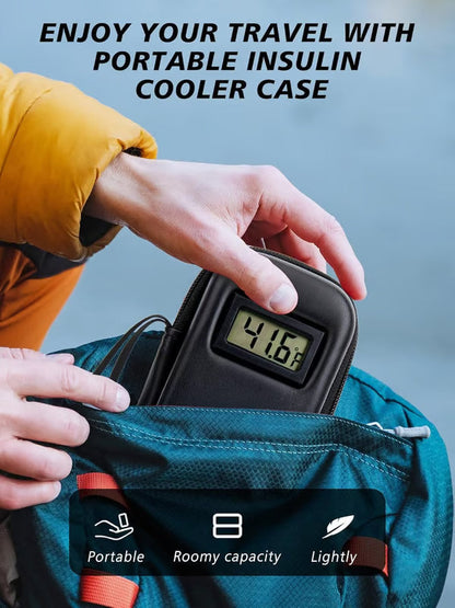 💉 Insulin Cooler Travel Case - Portable Medication Organizer with Temp Display 🌡️