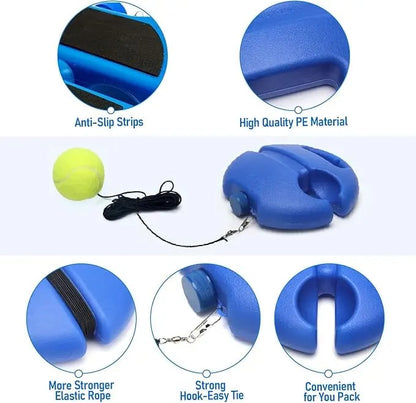 🎾💥Solo Tennis Practice Rebounder – 2-Piece Trainer with Balls