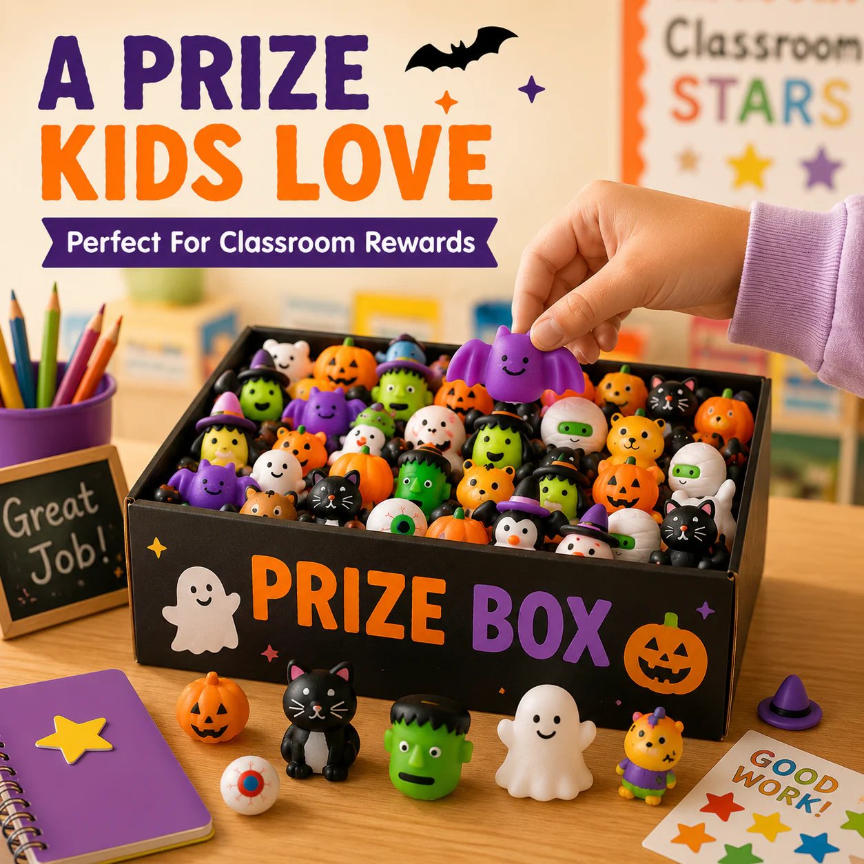 🔥Last Day 50% OFF ！🎃 Halloween Mochi Squishy Toys – Cute Party Favors & Goodie Bag Fillers 👻