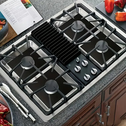 🍳 4-Pack Reusable Non-Stick Gas Stove Burner Liners
