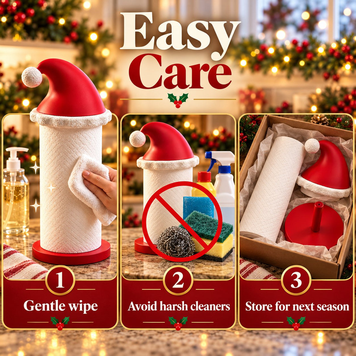 Santa Hat Paper Towel Holder | Festive Kitchen Decor 🎅🎄
