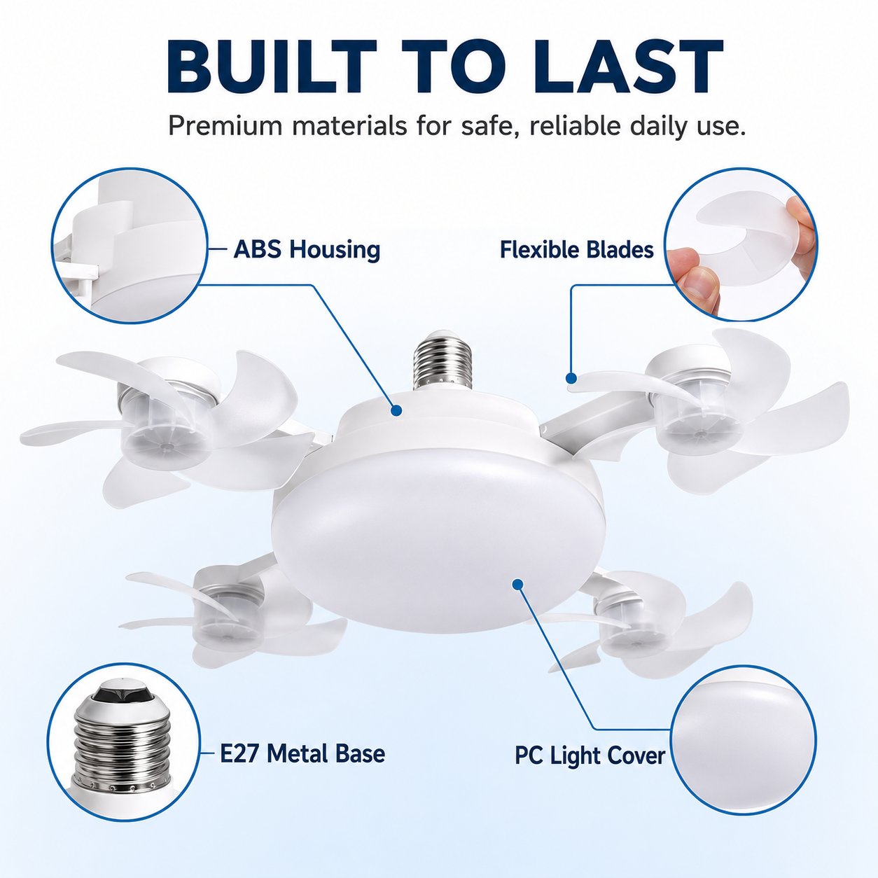 2026 💡 New E27 Socket Ceiling Fan Light