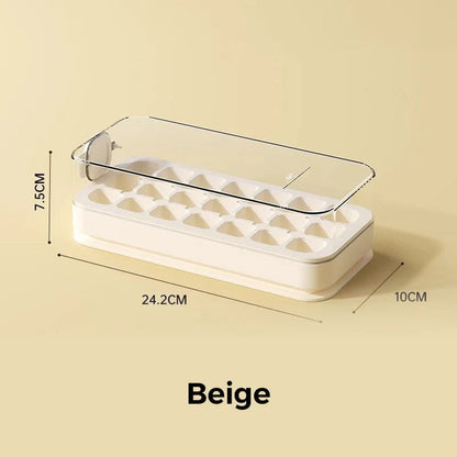 🧊 21-Cube Press-Type Ice Cube Tray With Lid – Easy Fill, Covered Freezer Storage