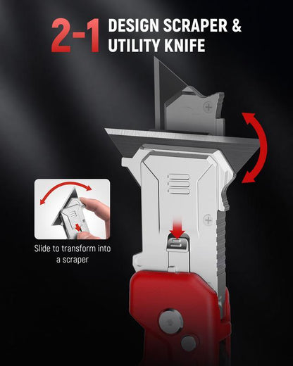 2026 New 2-in-1 Folding Box Cutter with Blade Storage