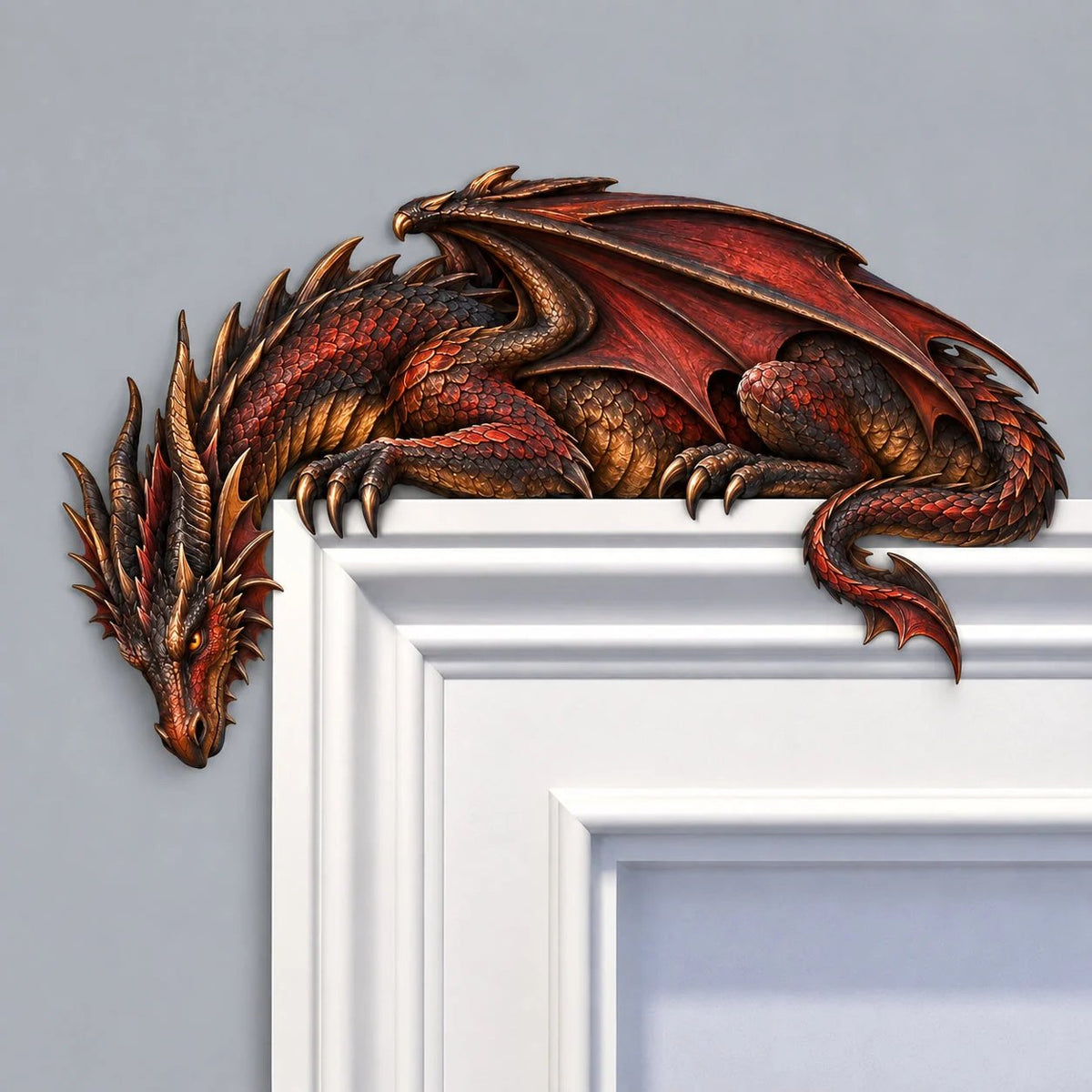 ⏳ Last Day 50% OFF 🔥 Sleeping Dragon Door Topper 🐉