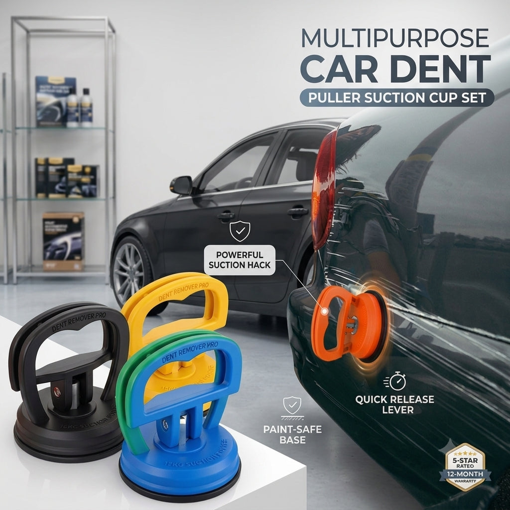 💥Buy 1 Get 1 Free ！🚗 Heavy-Duty Car Dent Puller Suction Cup with Quick-Release Locking Handle 🛠️