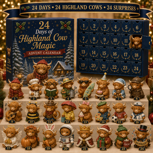 🔥LAST DAY 50% OFF-🐮🎄 24 Days of Highland Cow Christmas Surprises