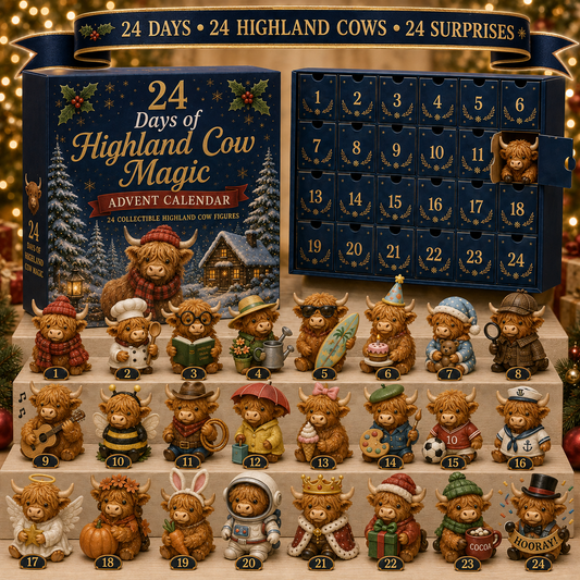 🔥LAST DAY 50% OFF-🐮🎄 24 Days of Highland Cow Christmas Surprises