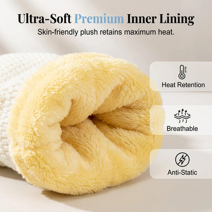 ❄️ 3-in-1 Winter Beanie – Plush Hat, Face Cover & Neck Warmer 🧣