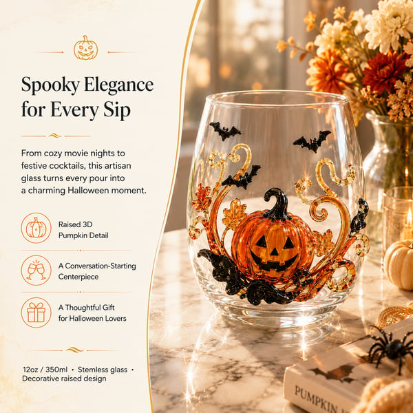 🎃 3D Halloween Glassware Set – Spooky Sips & Party Vibes