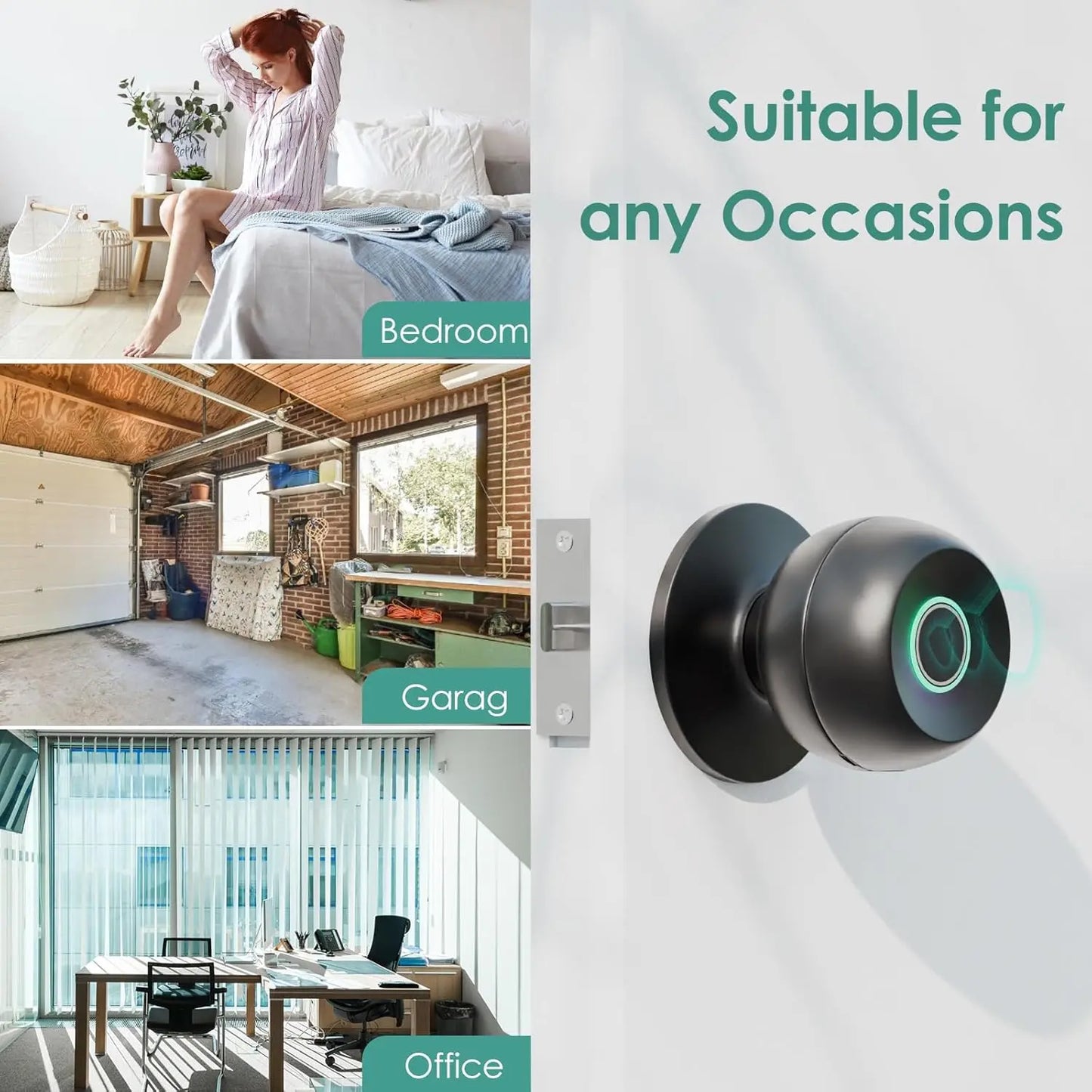 🔒✨Smart Biometric Door Lock, supports Fingerprint, Passcode & App Access🏡