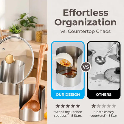 🍳 Stainless Steel Cutlery and Pot Lid Organizer