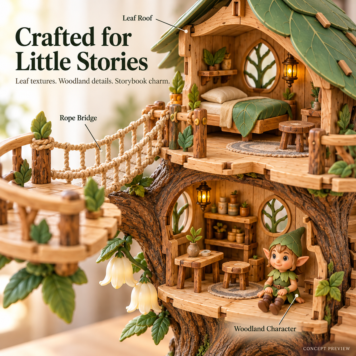 🔥LAST DAY 49% OFF -Enchanted Treehouse – DIY Miniature Fairy House Play set✨