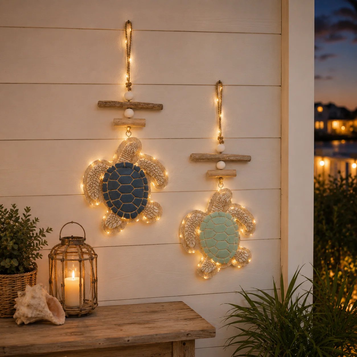 🐢✨ Glowing Sea Turtle Wall Art – Coastal Ocean Decor