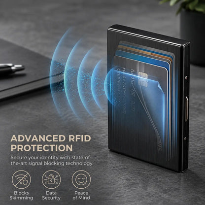 🔥 50% OFF TODAY 💳 RFID Blocking Metal Card Holder