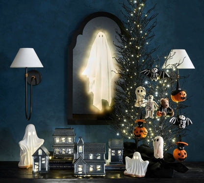 👻Halloween Magical Illusion Ghost Mirror with LED Backlit Ambient Night Light 👻🔮