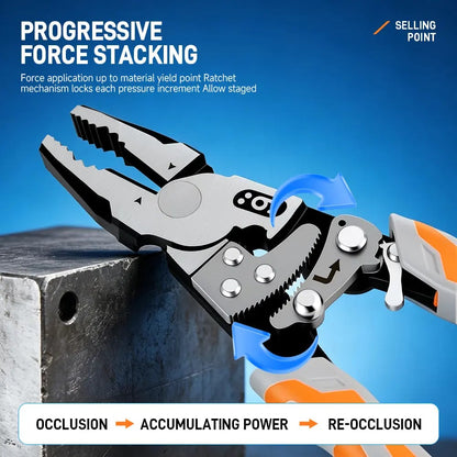 🔧 Self-Locking Ratchet Pliers – Heavy-Duty #55 Steel Grip 🛠️