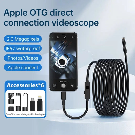 🔍 1920P HD Endoscope Camera 8mm Ultra Slim Probe IP67 Waterproof Borescope 🛠️