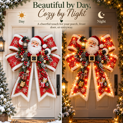 🎀 Last Day 50% OFF🔥Giant Light-Up Christmas Bows – Oversized Festive Door Decor ✨