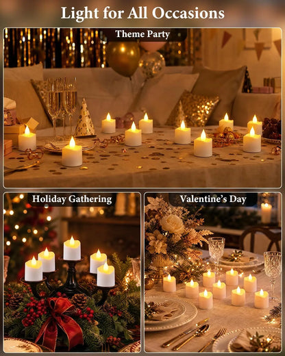 🕯️ Rechargeable Flameless LED Candle Set – Multi-Station Dock & Remote Control ✨