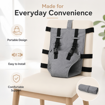 👶 Portable Travel High Chair Harness – Compact Booster Seat 🍽️