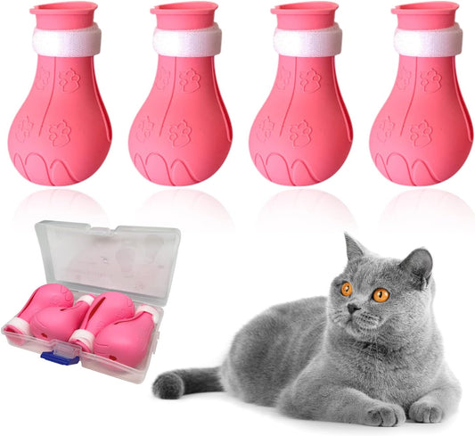 Pet Shoes: Scratch-Resistant, Bathing, Medication, and Injection-Safe Silicone Cat Paw Covers (Durable)