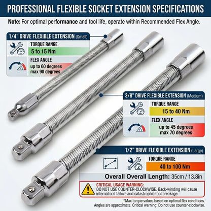 🚗50% OFF TODAY🔧 Flexible Shaft Socket Tool for Tight Spaces⚡Bends Twists & Reaches Anywhere