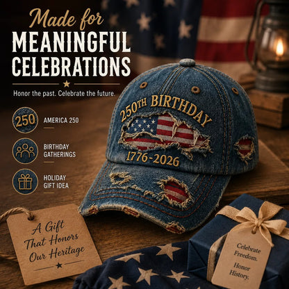 🧢🇺🇸 Handmade Veteran America 250th Anniversary Cap 🦅