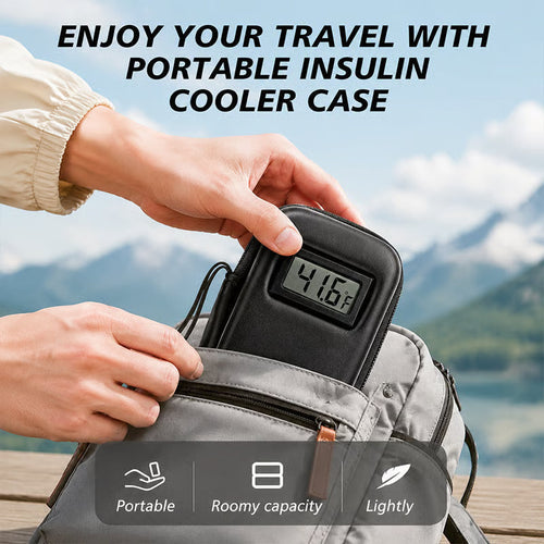 💉 Insulin Cooler Travel Case - Portable Medication Organizer with Temp Display 🌡️