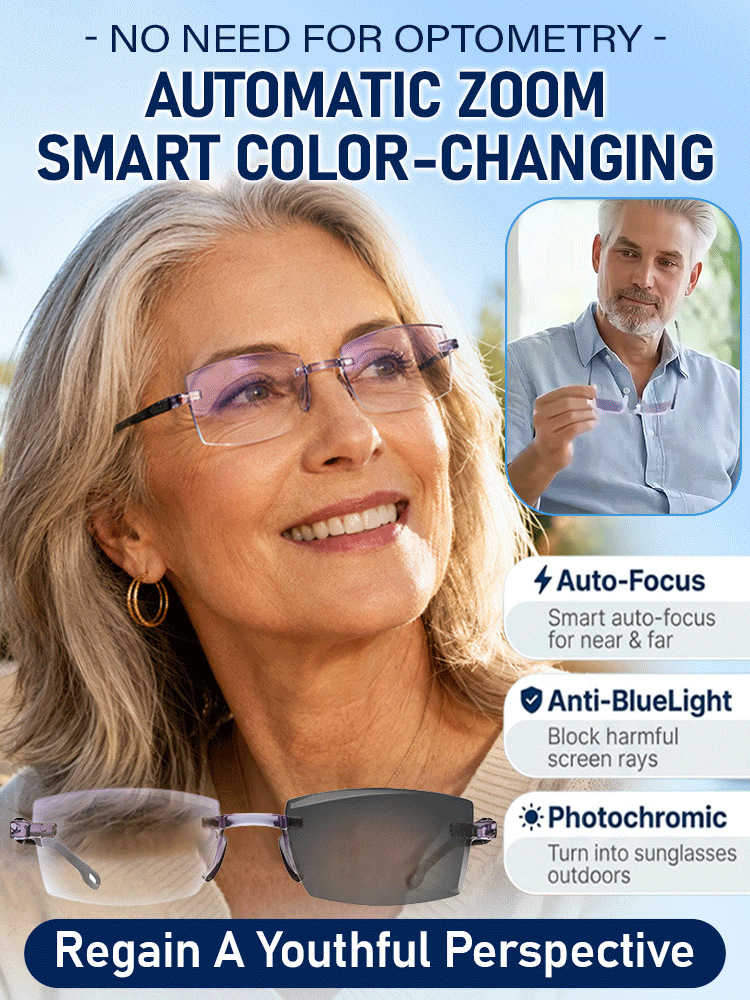 👓 Auto-Focus Adaptive Glasses with Self-Tinting, Blue-Light & UV Protection 🌤️