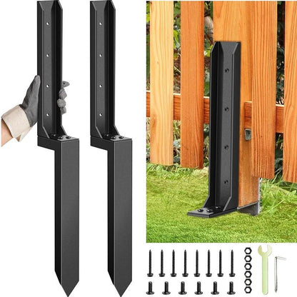 🔨 No-Dig Fence Post Repair Anchor | Heavy Duty Steel Stake to Fix Leaning Fences Fast