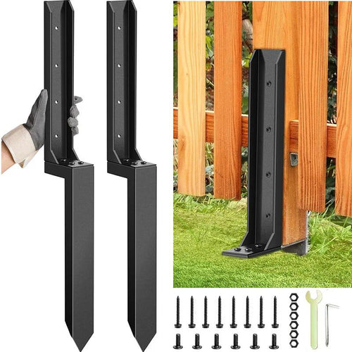 🔨 No-Dig Fence Post Repair Anchor | Heavy Duty Steel Stake to Fix Leaning Fences Fast