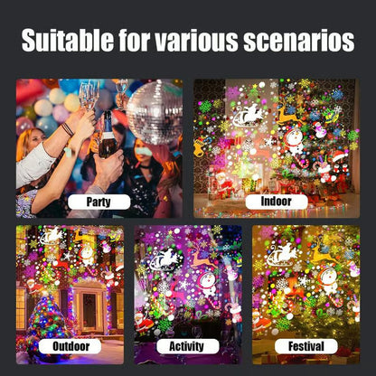 🌈💫Magical Christmas LED Projector✨ – 16 Stunning Holiday Patterns to Light Up Your Home!✨