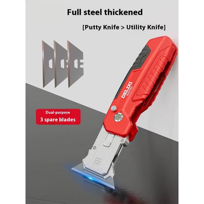 2026 New 2-in-1 Folding Box Cutter with Blade Storage