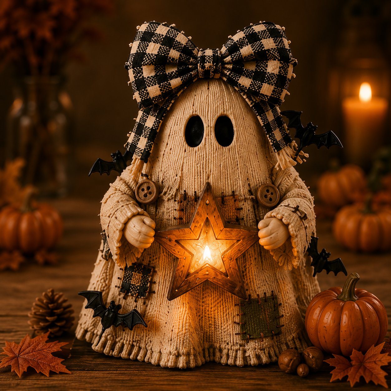 🔥Last Day 49% OFF -🎃 Cute Spooky Halloween Mantel Figurine – Cozy Resin Decor 🍂