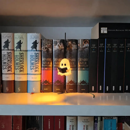 Vintage LED Library Lantern 📚 Cozy Bookshelf Light & Gift For Book Lovers
