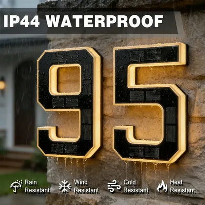 💡 Modern Solar Backlit Illuminated House Numbers | Wireless Dusk-to-Dawn Address Plaque 🏡