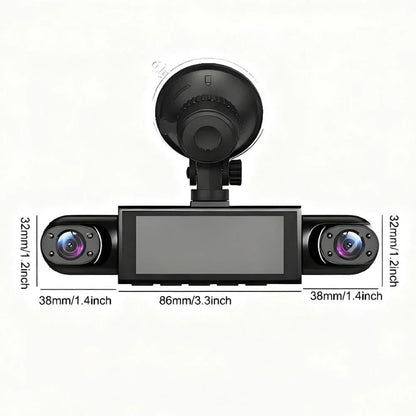 🚗 4-Channel 360° Dash Camera – Front, Rear, Side & Cabin Recording 🛡️