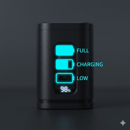 Portable mini air pump, rechargeable, comes with a storage bag and a 6-foot charging cable