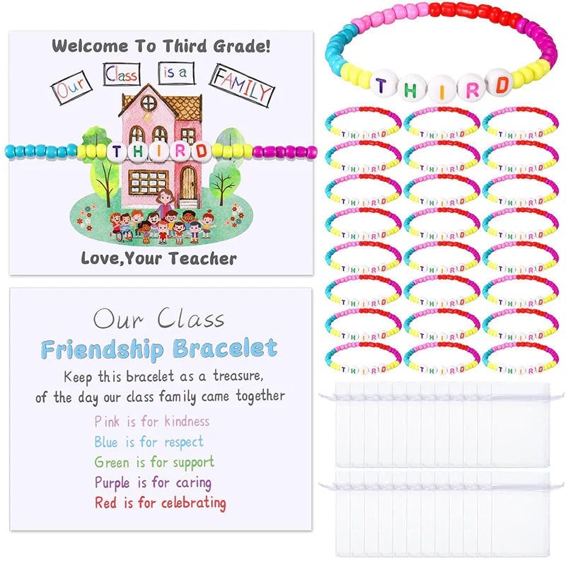 🏆Limited Time Sale 49% OFF✨🌈Pack of 25 Welcome BeadBracelets - StrengthenClassroom Friendship & SpreadWarm Kindness!