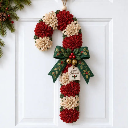 🎄 Handmade Layered Fabric Christmas Flower Door Hanging DIY Craft Kit 🎀(📦Buy 3 Free Shipping)