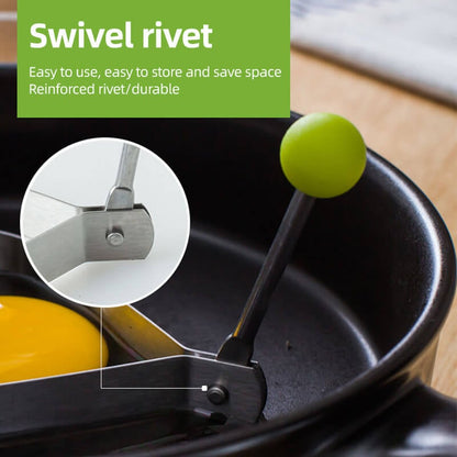 🍳 Stainless Steel Egg Rings and Pancake Molds 5 Shapes