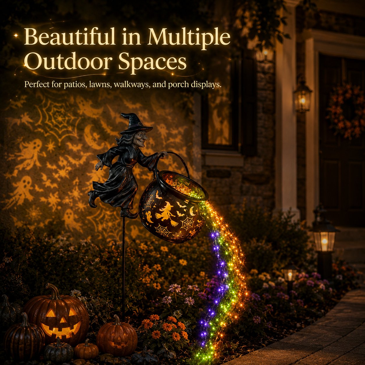 🌟2026 NEW HOT SALE 49% OFF🎃 Halloween Witch Cauldron Cascading Garden Light 🔮