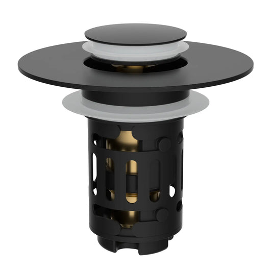 Hibbent 3 in 1 Bathroom Sink Drain Strainer - Matte Black